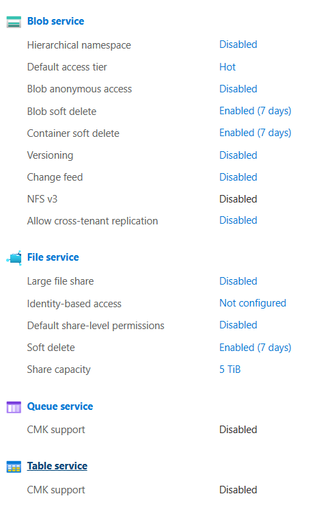 Azure Table Service 