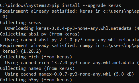 Upgrading Keras