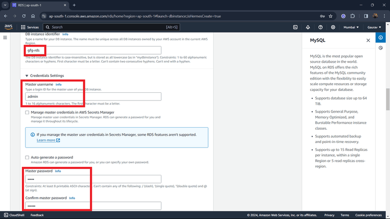 Amazon RDS MySQL Connecting to DB - GeeksforGeeks