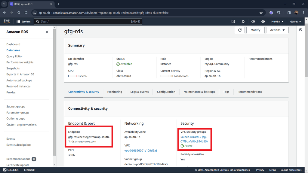 Connectivity and Security Configurations