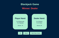 Blackjack Game using MERN Stack - GeeksforGeeks
