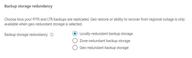 Backup storage redundancy