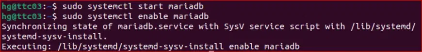 Start and Enable the MariaDB service