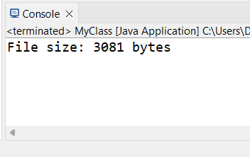 Java get file size