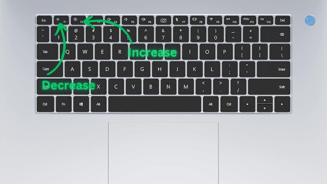 Method 2. Screen Brightness change on Windows 11 Using The Function Keys