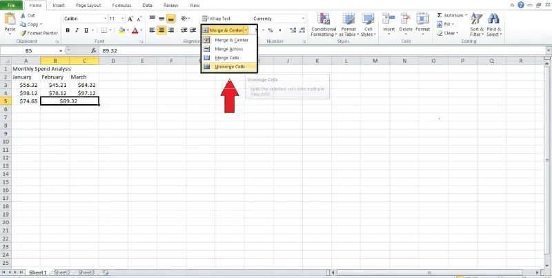 How to Merge and Unmerge Cells in Excel