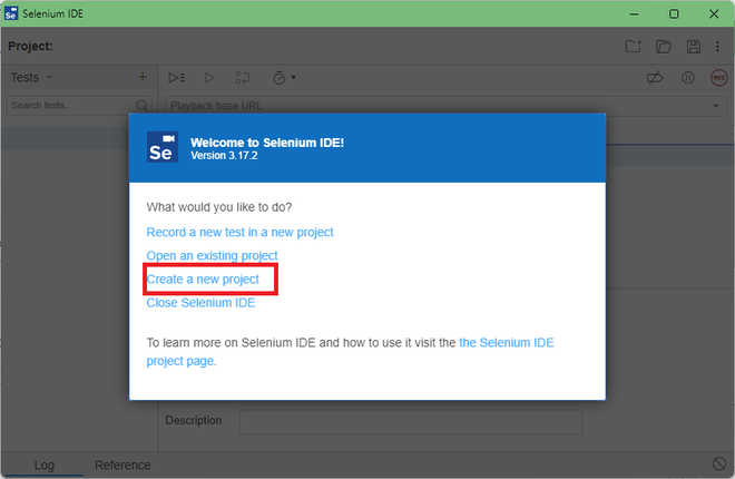 selenium-ide-interface