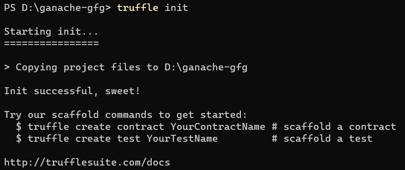 Initializing Truffle