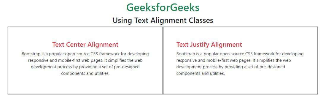 How to Align Text in Bootstrap Column GeeksforGeeks