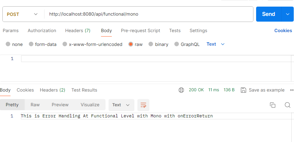 Mono API testing