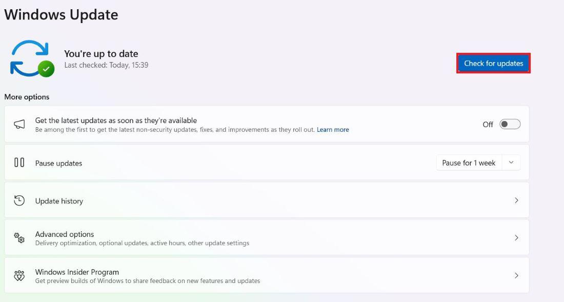 How to Check for Updates in Windows 11