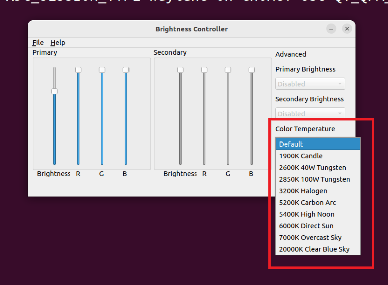 Set Color Temperature