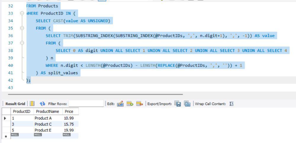 Parameters-in-Query