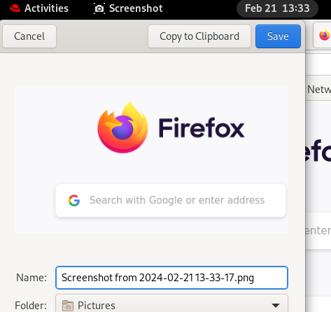 save screenshot in redhat linux