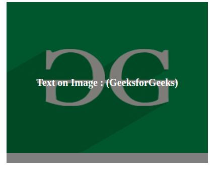 add text overlay on image using css