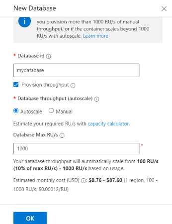 Creating New Database