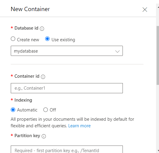 Creating A New Container