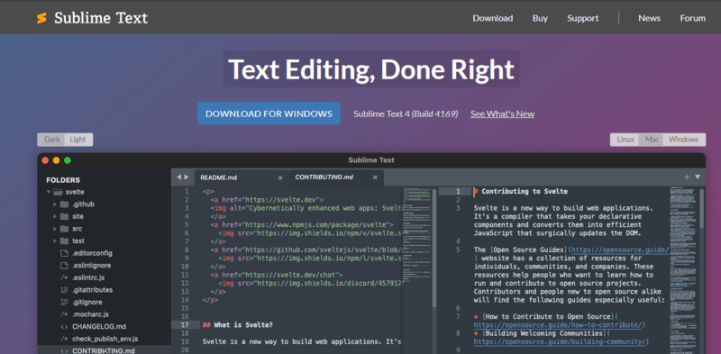 Sublime-Code/Text Editors For Mac