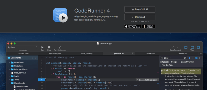 CodeRunner Code/Text Editors For Mac