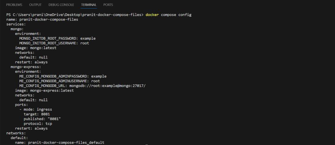 docker compose config