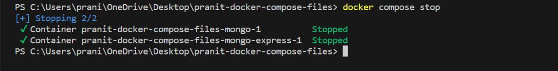 docker compose stop