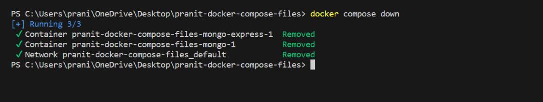 docker compose down