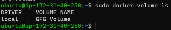 docker volume ls