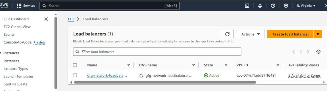 View the created load balancers