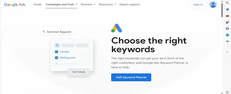 Google Keyword Planner