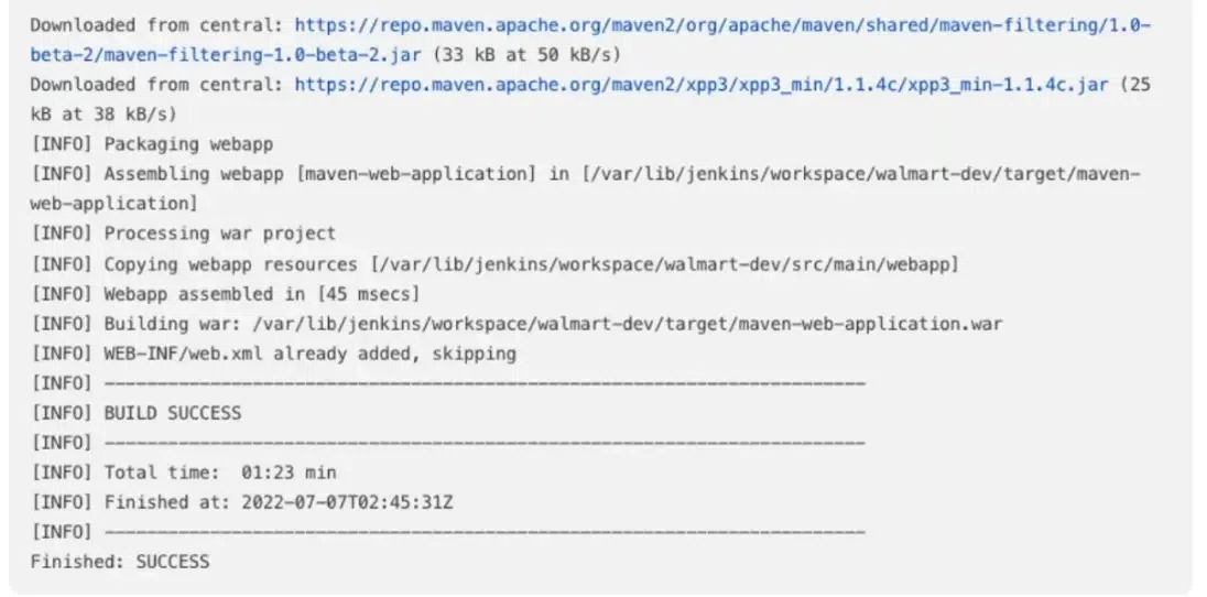 Jenkins Build Success 