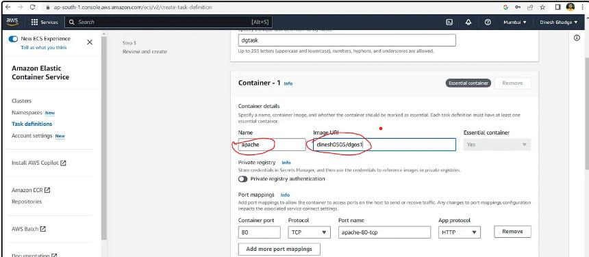 Customizing Fields of aws account