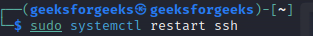 restart ssh