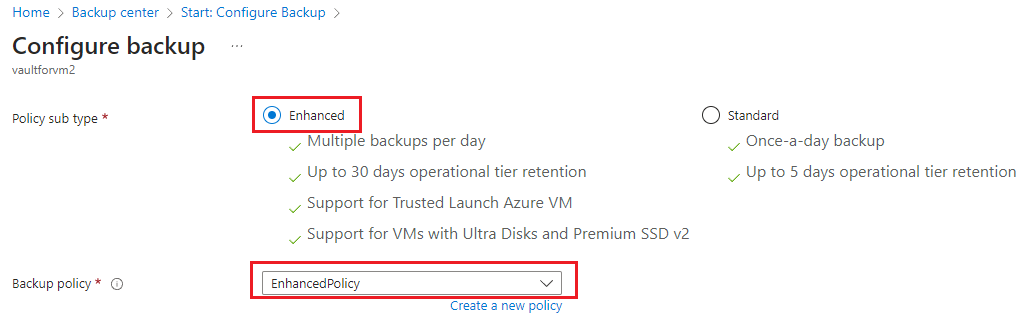 enhanching policy subtype