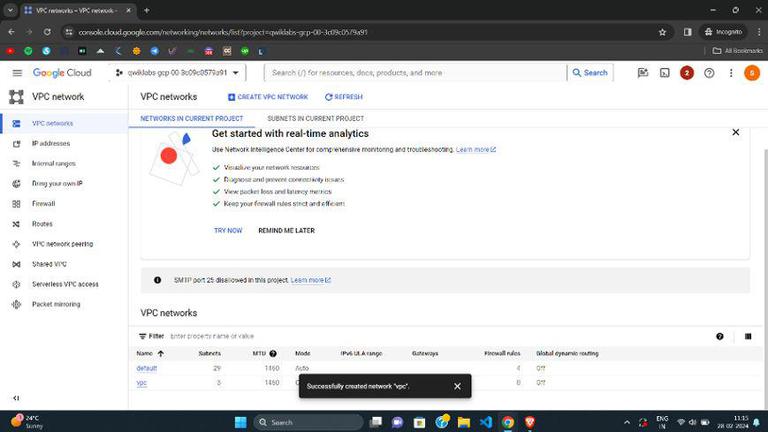 How To Delete & Create VPC Network In The GCP - GeeksforGeeks