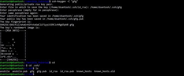 ssh-keygen -C "keyname"  ; use -t tag for specifying encryption menthod