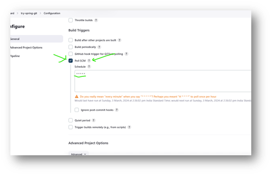 poll SCM configuration