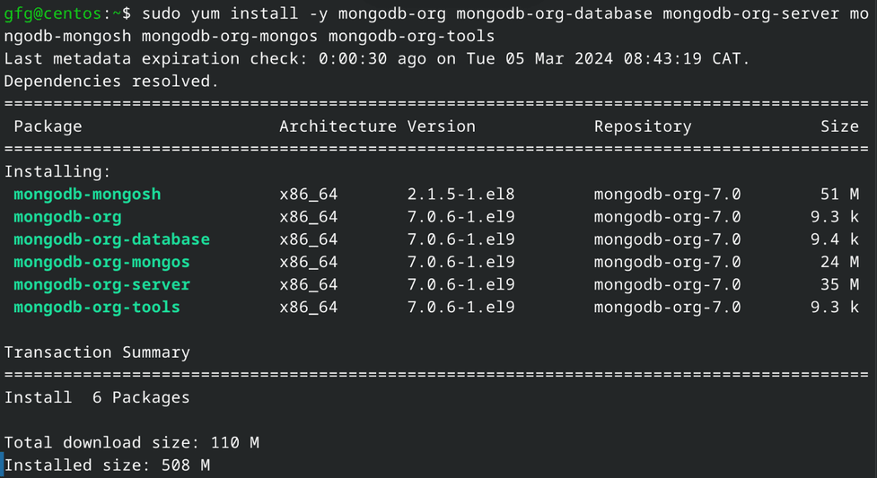 installing-mongodb-using-yum