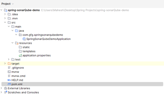 Integration of SonarQube with SpringBoot - GeeksforGeeks