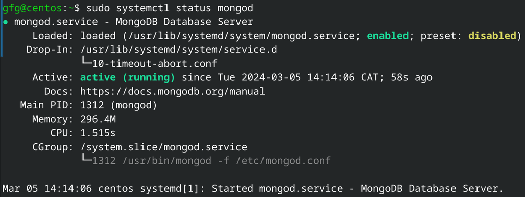 mongodb-status