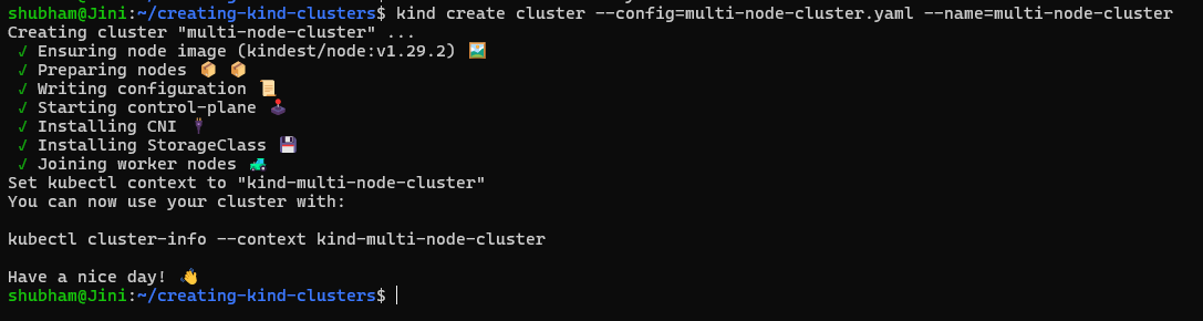 Creating a Multi-Node Cluster with Yaml Configuration