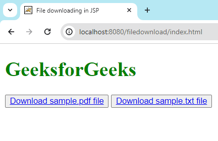 JSP File Downloading