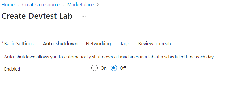 Name your lab instance and location