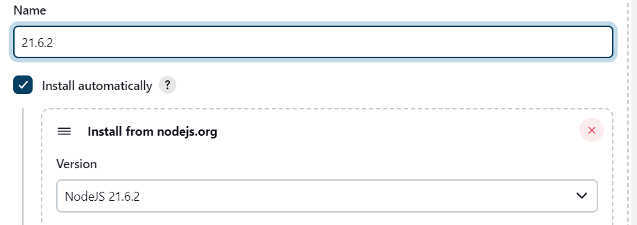 NodeJS version