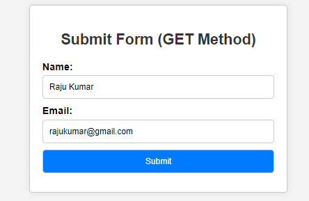 Submit Form of GET Method