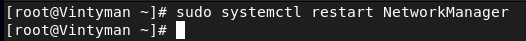 restarting NetworkManager 