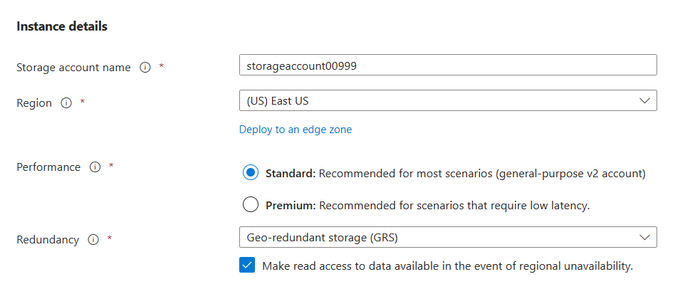 Instance Details