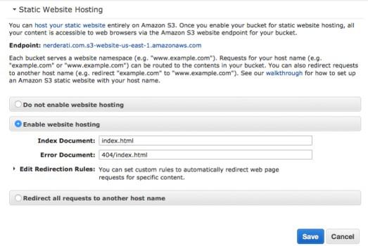 Static Webhosting Of Application