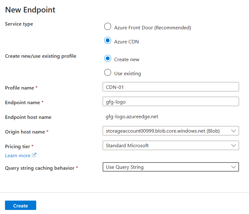 New endpoint