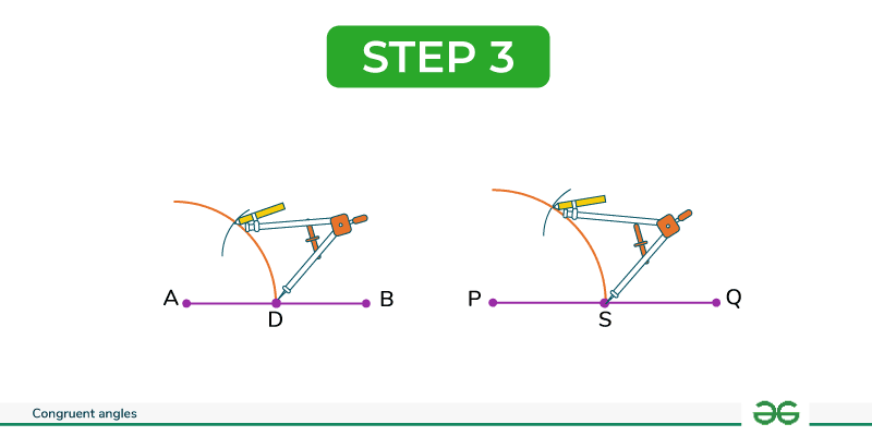 Construction of Congruent Angles and Angle Bisector - 4 easy steps