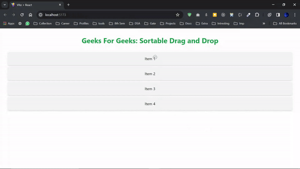 Sortable Drag and Drop with React and Tailwind CSS